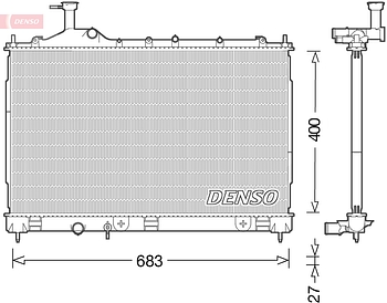 Радиатор охлаждения DENSO DRM45038