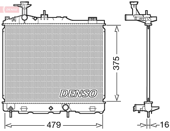 Радиатор охлаждения DENSO DRM45039