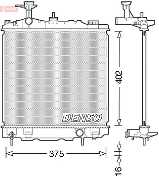 Радиатор охлаждения DENSO DRM45041