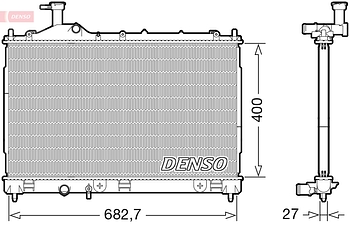 Радиатор охлаждения DENSO DRM45042