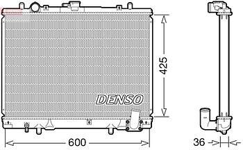 Радиатор охлаждения DENSO DRM45049