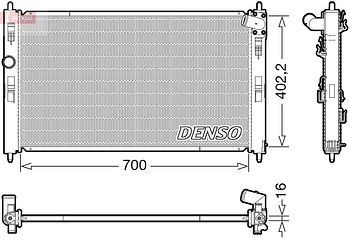 Радиатор охлаждения DENSO DRM45050