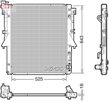 Радиатор охлаждения DENSO DRM45055