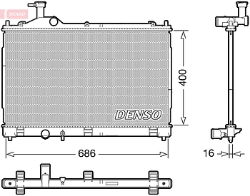Радиатор охлаждения DENSO DRM45056
