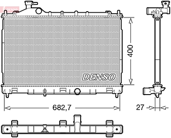 Радиатор охлаждения DENSO DRM45058