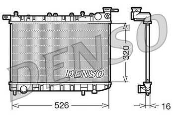 Радиатор охлаждения DENSO DRM46015