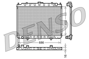 Радиатор охлаждения DENSO DRM46023