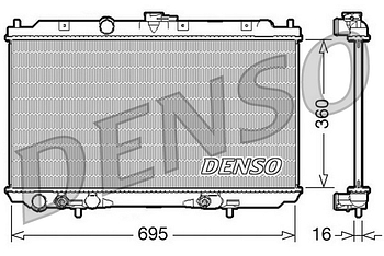 Радиатор охлаждения DENSO DRM46028