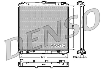 Радиатор охлаждения DENSO DRM46032
