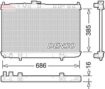 Радиатор охлаждения DENSO DRM46034