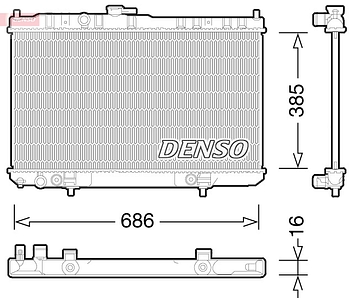 Радиатор охлаждения DENSO DRM46035