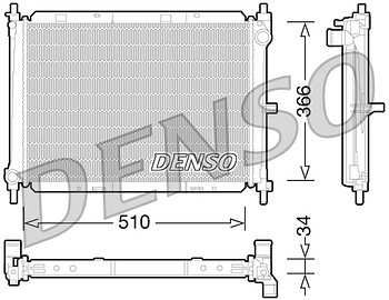 Радиатор охлаждения DENSO DRM46038