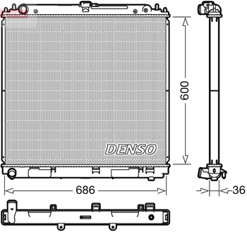 Радиатор охлаждения DENSO DRM46041