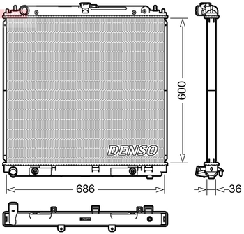 Радиатор охлаждения DENSO DRM46042