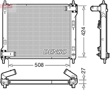 Радиатор охлаждения DENSO DRM46043