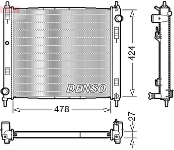 Радиатор охлаждения DENSO DRM46044