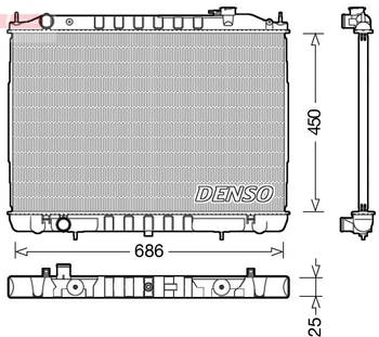 Радиатор охлаждения DENSO DRM46050