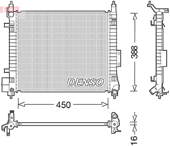 Радиатор охлаждения DENSO DRM46054