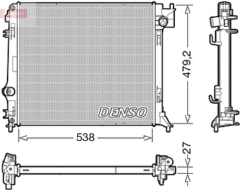 Радиатор охлаждения DENSO DRM46064