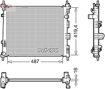 Радиатор охлаждения DENSO DRM46069