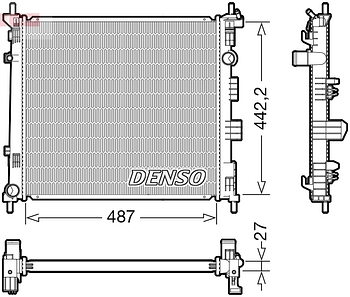 Радиатор охлаждения DENSO DRM46070