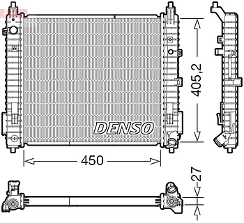 Радиатор охлаждения DENSO DRM46071