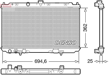 Радиатор охлаждения DENSO DRM46073