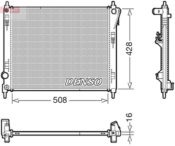 Радиатор охлаждения DENSO DRM46075