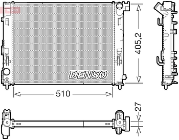 Радиатор охлаждения DENSO DRM46076