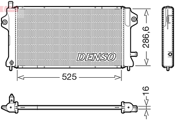 Радиатор охлаждения DENSO DRM46077