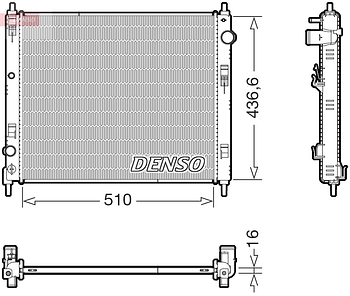 Радиатор охлаждения DENSO DRM46078