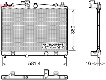 Радиатор охлаждения DENSO DRM46079