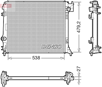 Радиатор охлаждения DENSO DRM46080