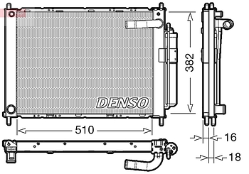 Радиатор охлаждения DENSO DRM46101
