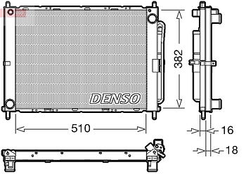 Радиатор охлаждения DENSO DRM46102