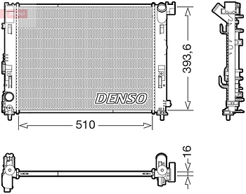 Радиатор охлаждения DENSO DRM46103