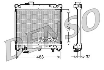 Радиатор охлаждения DENSO DRM47010