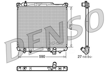 Радиатор охлаждения DENSO DRM47020