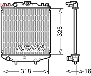 Радиатор охлаждения DENSO DRM47029