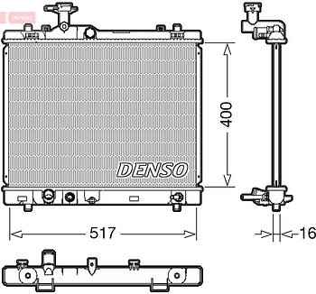 Радиатор охлаждения DENSO DRM47033