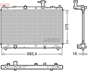 Радиатор охлаждения DENSO DRM47038