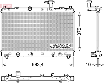 Радиатор охлаждения DENSO DRM47041
