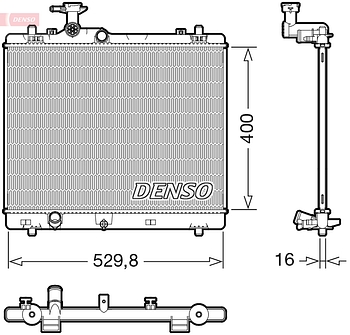 Радиатор охлаждения DENSO DRM47043