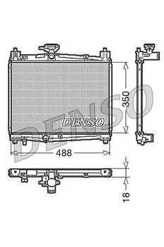 Радиатор охлаждения DENSO DRM50001