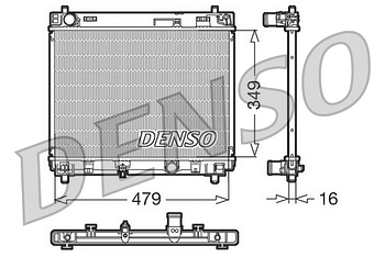 Радиатор охлаждения DENSO DRM50004