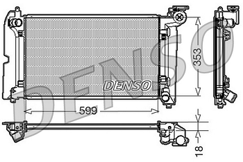 Радиатор охлаждения DENSO DRM50010