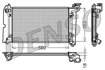 Радиатор охлаждения DENSO DRM50011