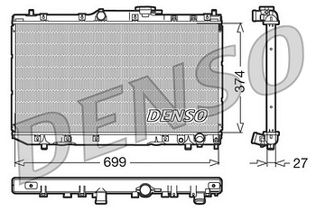 Радиатор охлаждения DENSO DRM50016