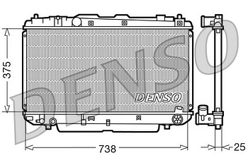Радиатор охлаждения DENSO DRM50021
