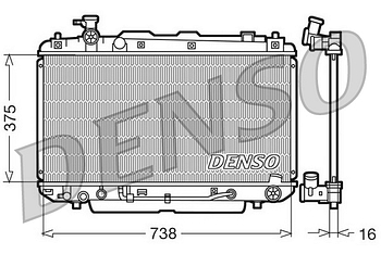 Радиатор охлаждения DENSO DRM50022